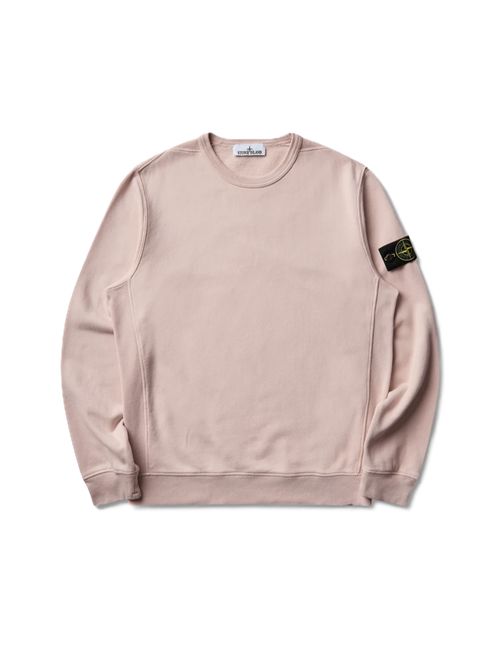 Organic Cotton Fleece Crewneck Sweatshirt Antique Rose Stone Island | L2S15 6100049 S0A20V0082 ANTIQUE ROSE